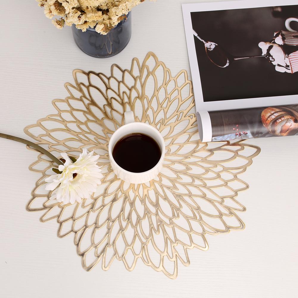 Набор из 4/6/8 круглых полых цветущих цветов, подставок под тарелки для обеденного стола, праздничного украшения для вечеринки, свадьбы