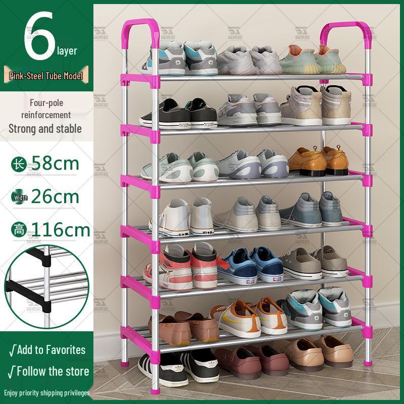 Тонкая многоярусная обувница для прихожей или общежития