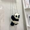 Panda Plush Bag With Zipper Closure For Daily Use And Cute Cartoon Style
