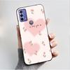 Printing Pattern Case For TCL 20B (6159K) Soft Silicone Black Shell Cover Cute Flower Cartoon Casing