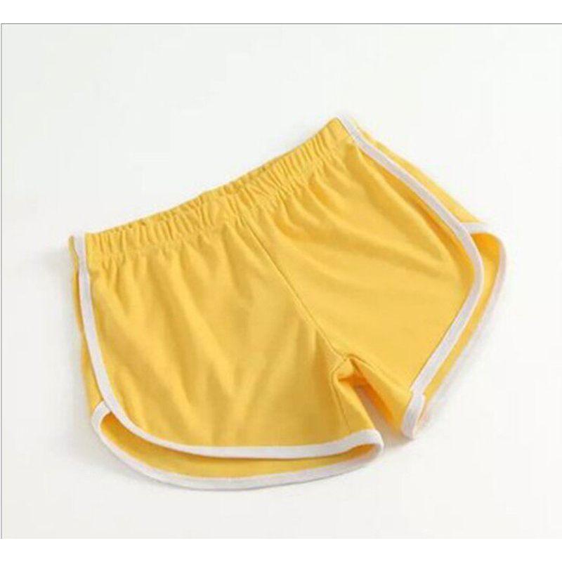 New Fashion Export Sports Shorts Women's Home Casual Solid Color Fashion Yoga Beach Pants Candy Color Hot Pants