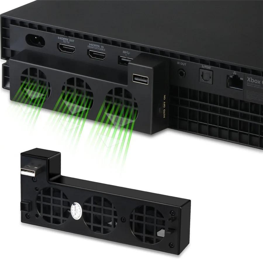 USB-вентилятор охлаждения, совместимый с консолью Xbox One X, система охлаждения, совместимая с 3 вентиляторами охлаждения и портом USB 2.0 — совместима только с Xbox One X