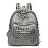 Soft Leather Rivet Fashion Designer Large Capacity Female Backpacks Girls Luxury Female Backpack Travel Bags