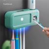 Ultraviolet Toothbrush Holder Sterilizer Automatic Toothpaste Dispenser Squeezer Bathroom Accessories Set