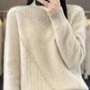 Женский свитер Осень Зима Утепленный Теплый Вязаный Эластичный С длинным рукавом Оверсайз Топ
