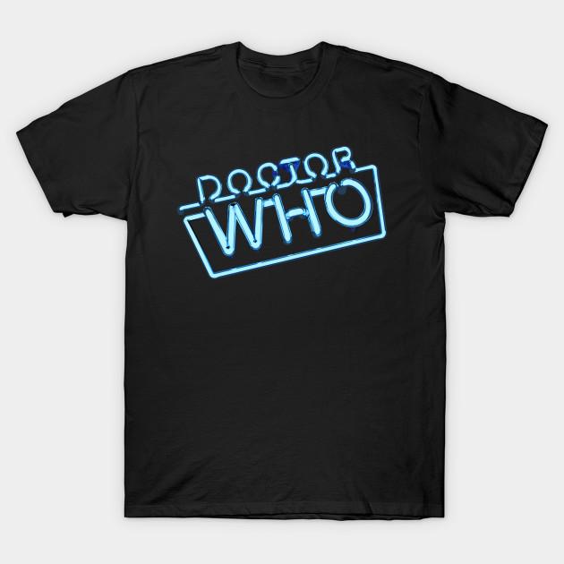 Asian Size Men Print T-shirt Classic Doctor Who Logo No-Cut Heat Transfer Print Cotton Tshirt