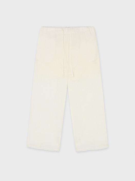 TINKNIT Pony Cotton Pants _ White