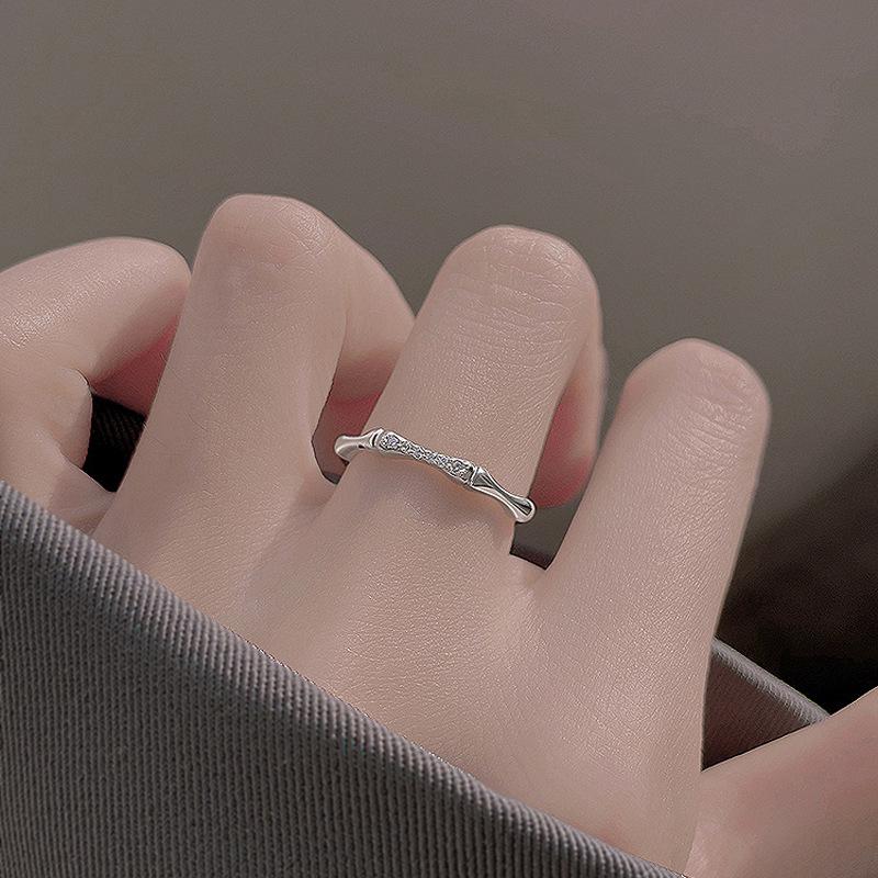 Изысканное золотое разомкнутое кольцо: Японский и корейский стиль, тонкое кольцо с бриллиантами, штабелируемые и элегантные украшения для пальцев