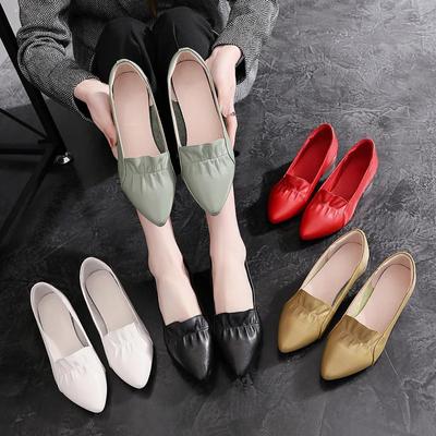 Женские кожаные туфли модные банкетные туфли красные остроносые туфли новая серия