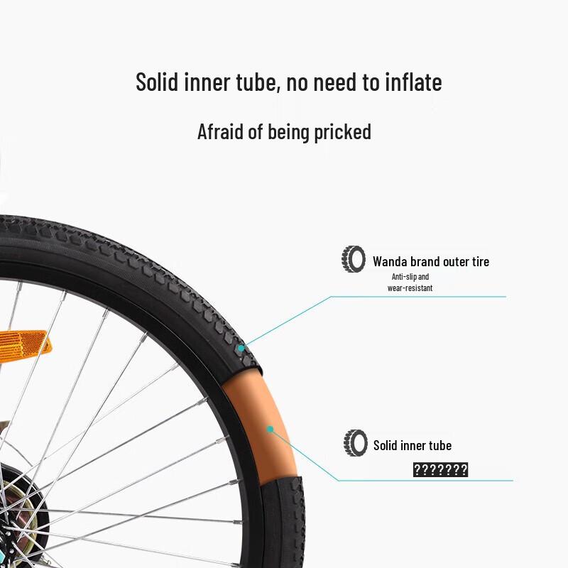Yongjiu 26-inch Unisex Puncture-Free City Bike