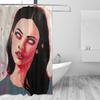 Jennifer’S Body Art Shower Curtain By Karyn Kusama, Vibrant Colors, Polyester With Grommets, Modern Contemporary Bathroom Decor