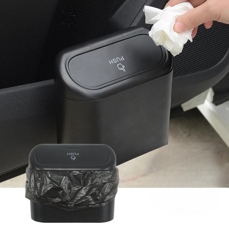 Car Trash Can Car Chair Back Car Door Hanging Storage Box Multi-function Garbage Bag Car Sueds Storage Supplies