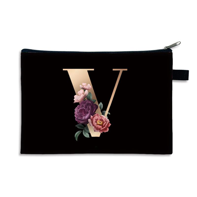 Креативный мешочек для мелочи с принтом 26 букв, парусиновый полиэстер, на молнии, маленькая сумка, многофункциональный кошелек для переноски