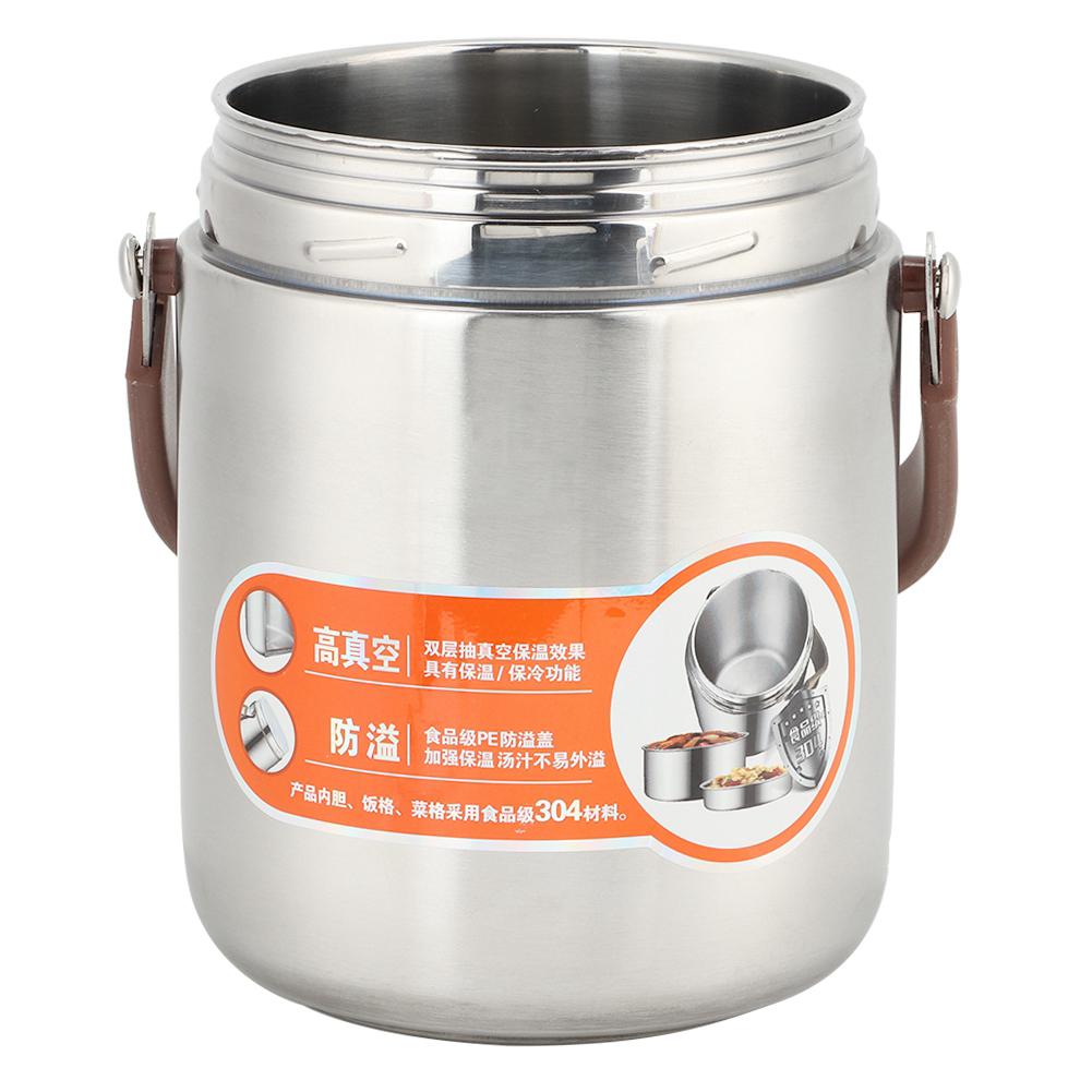 Пищевой нержавеющая сталь изолированный ланч-бокс большой емкости пищевой контейнер для школьного офиса 1.6 л