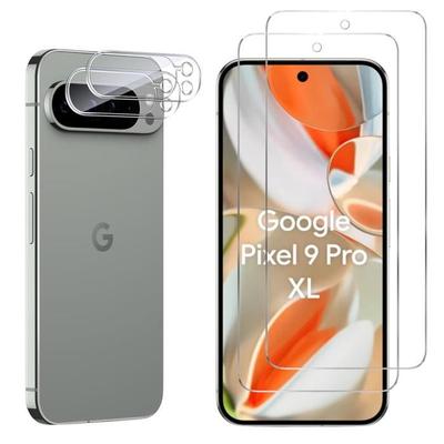 Закаленное стекло для Google Pixel 9 Pro XL и защита камеры [Упаковка 2 шт.] Защитная пленка Phonillico®