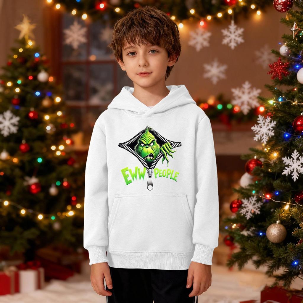 Рождественский свитшот для мальчиков и девочек, уродливая рождественская футболка, свитшот с круглым вырезом, для малышей, с длинным рукавом, пуловер, наряд, топы