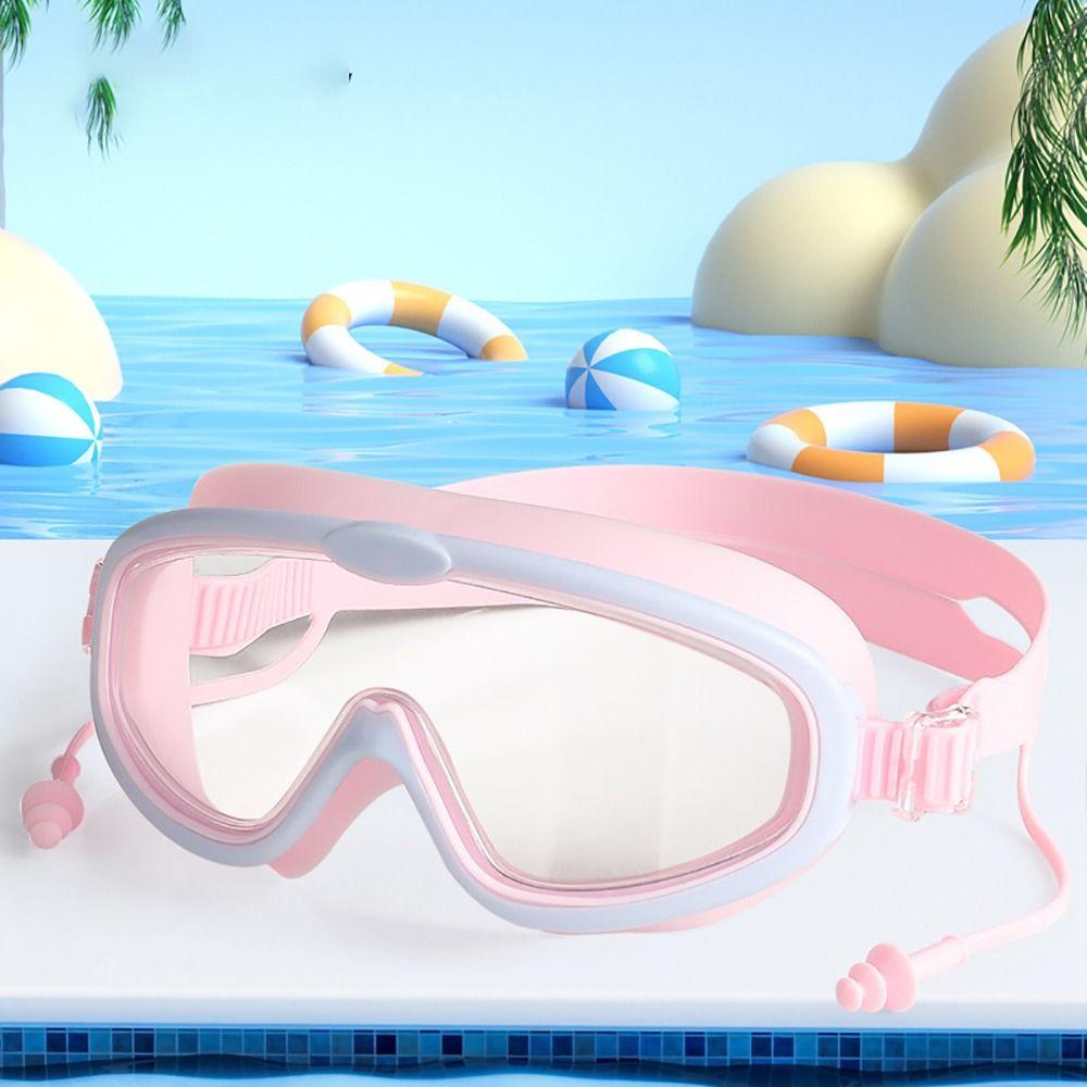 Противотуманные детские плавательные очки с большой оправой Полезные детские очки