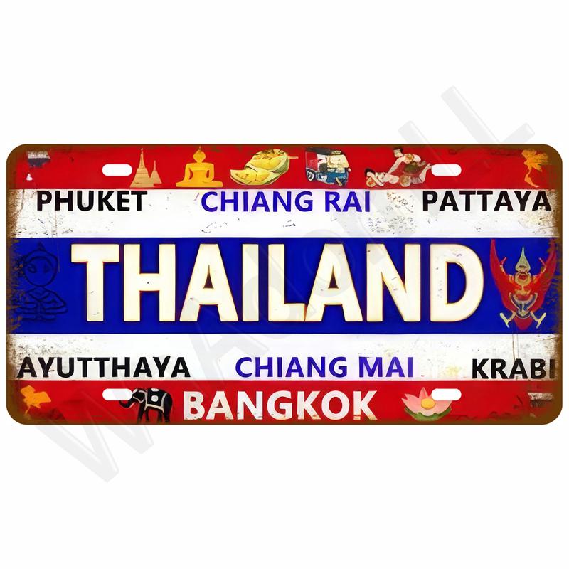 Retro Metal Sign Wall Art Mural Aesthetic Room Home Decor Items Poster Vintage Metal Plate Garage Decoration Tin Sign Plates Bar