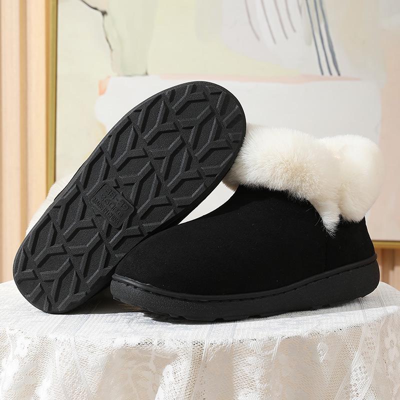 Мужские хлопковые тапочки на каблуке 2024 года — теплая зимняя домашняя обувь на толстой подошве для пар