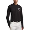 Moncler Pattern Embroidered Badge Crew Neck Long Sleeve T-Shirt Men tops Black I2-091-8D00016-8390T-999
