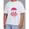 Футболка Stranger Things Белая с принтом леса и текста, для повседневной носки, для мужчин и женщин