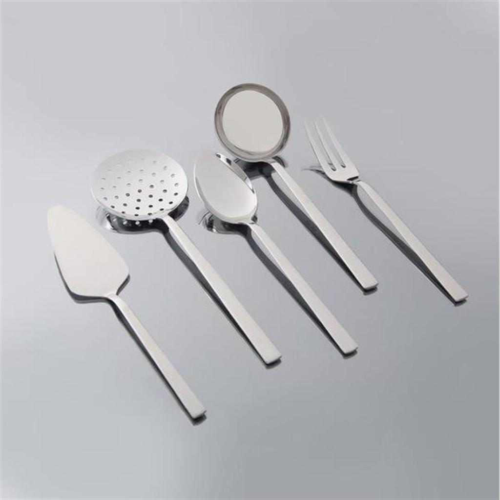 Nehir Dalyan 5 Piece Steel Serving Set Gray