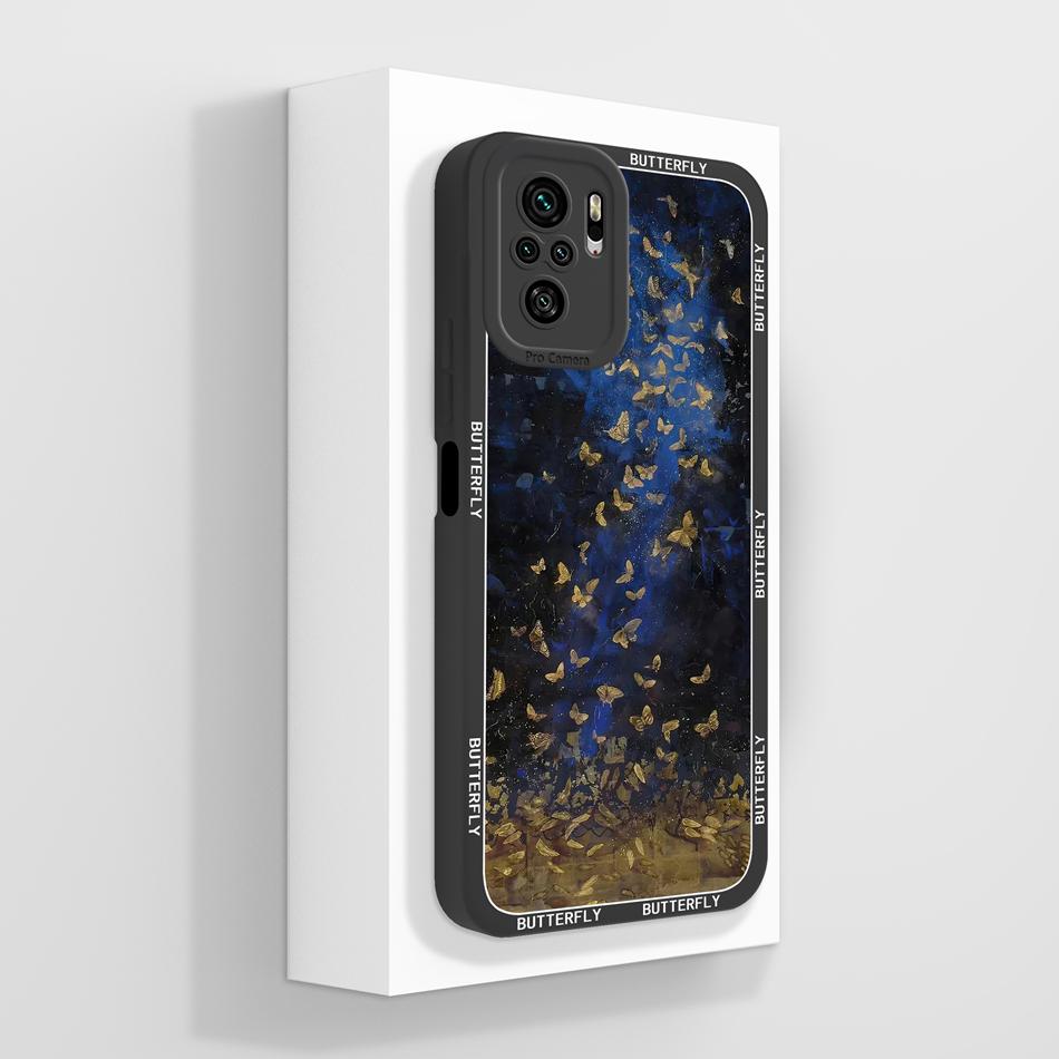Чехол для Redmi Note 10 10T 10S Фантазийный Цвет Цветов Чехол для Телефона Для Xiaomi Redmi Note10 4G 5G Мягкие Жидкий Силикон Задние Крышки