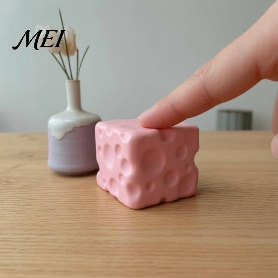 Slow Rising CheeseToys Mini Cheese Cube Squeeze Toy, Anxiety Relief Block Sensory Fake Pinch Toy Rebound for Focus Aid Toys