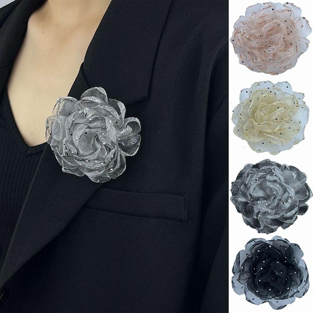 Костюм свитер пальто большой цветок брошь ювелирные изделия значок аксессуары тканевые художественные булавки на лацкан новый корсаж