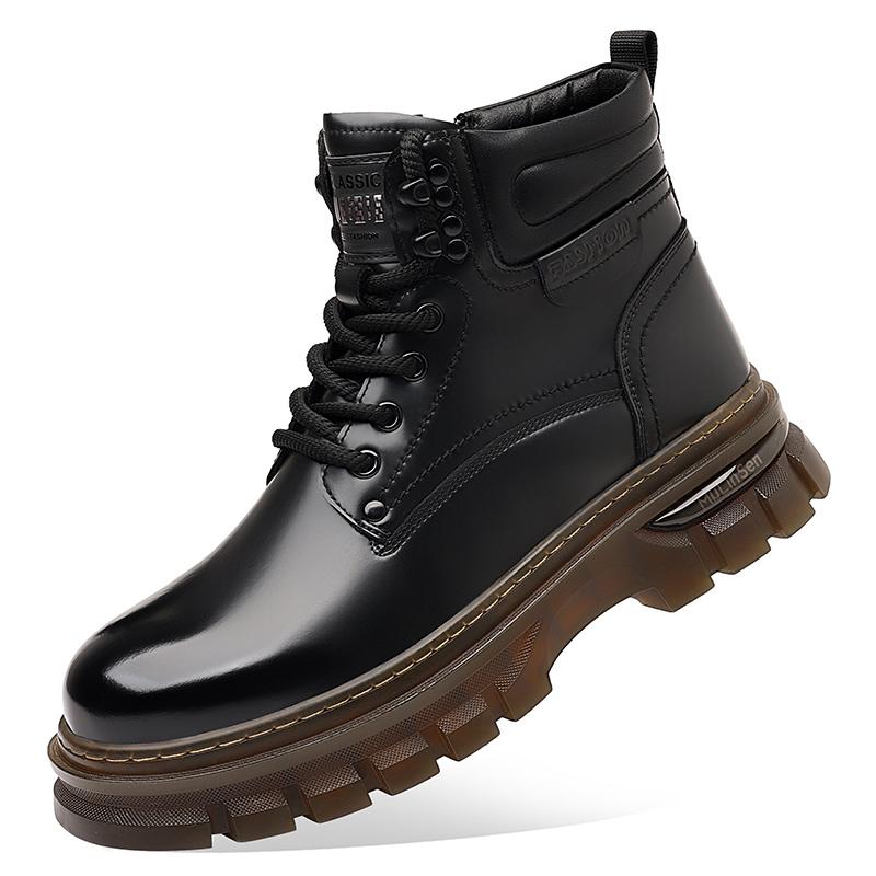 Высококачественная мужская уличная повседневная обувь на толстой подошве с высоким верхом, модная шнуровка, мужские осенне-зимние ботинки в стиле ретро рабочей одежды