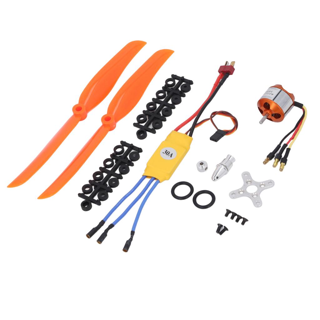 Бесколлекторный двигатель A2212 1400KV, регулятор скорости 30A, пропеллер 8060 и набор винтов для радиоуправляемого самолета, квадрокоптера
