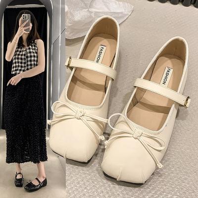 Одинарные туфли женские весна и осень черные туфли Мэри Джейн мягкие неглубокие носки модные и удобные