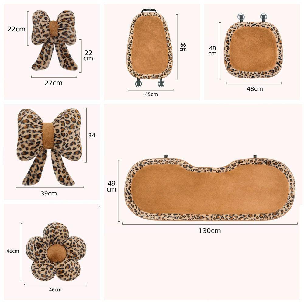 Flower Car Seat Decoration Comfortable Plush Seat Cushion  Lumbar Support