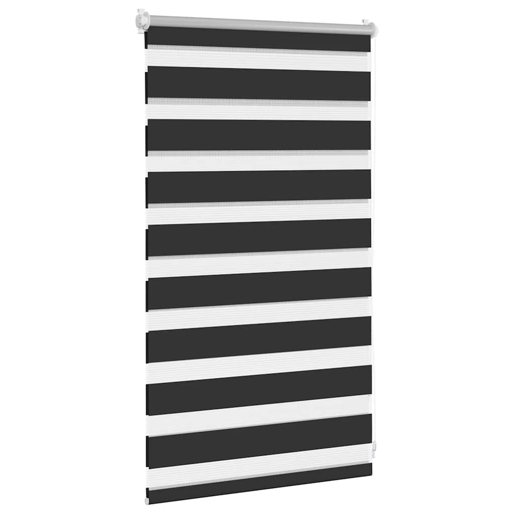 Zebra Roller Blind 50.9 x 100 cm Fabric Width 46.7 cm Black