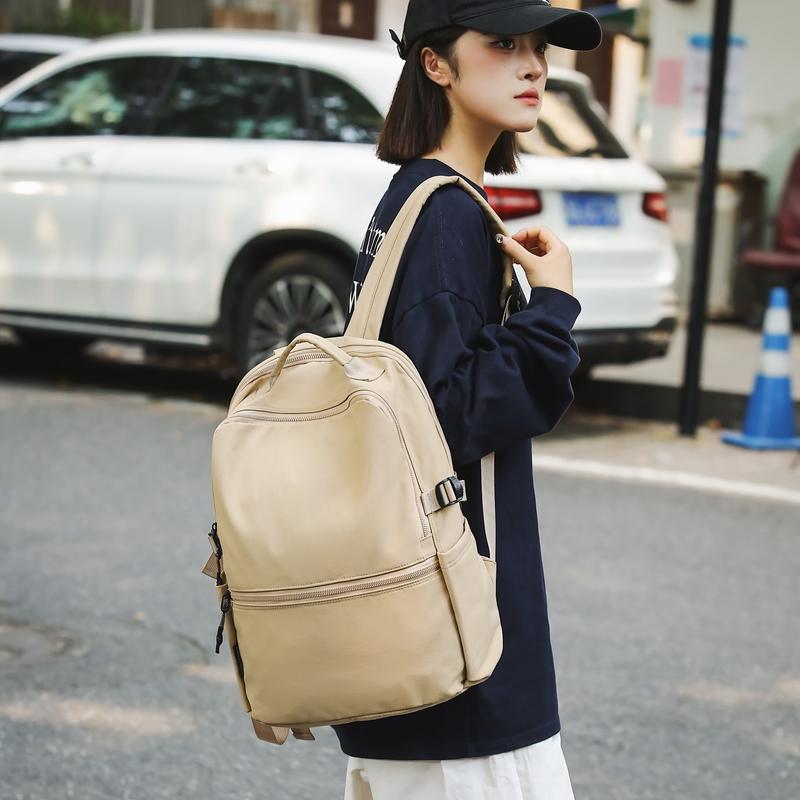 Женский однотонный рюкзак, мужская сумка для компьютера большой емкости, легкий рюкзак, школьная сумка для школьников