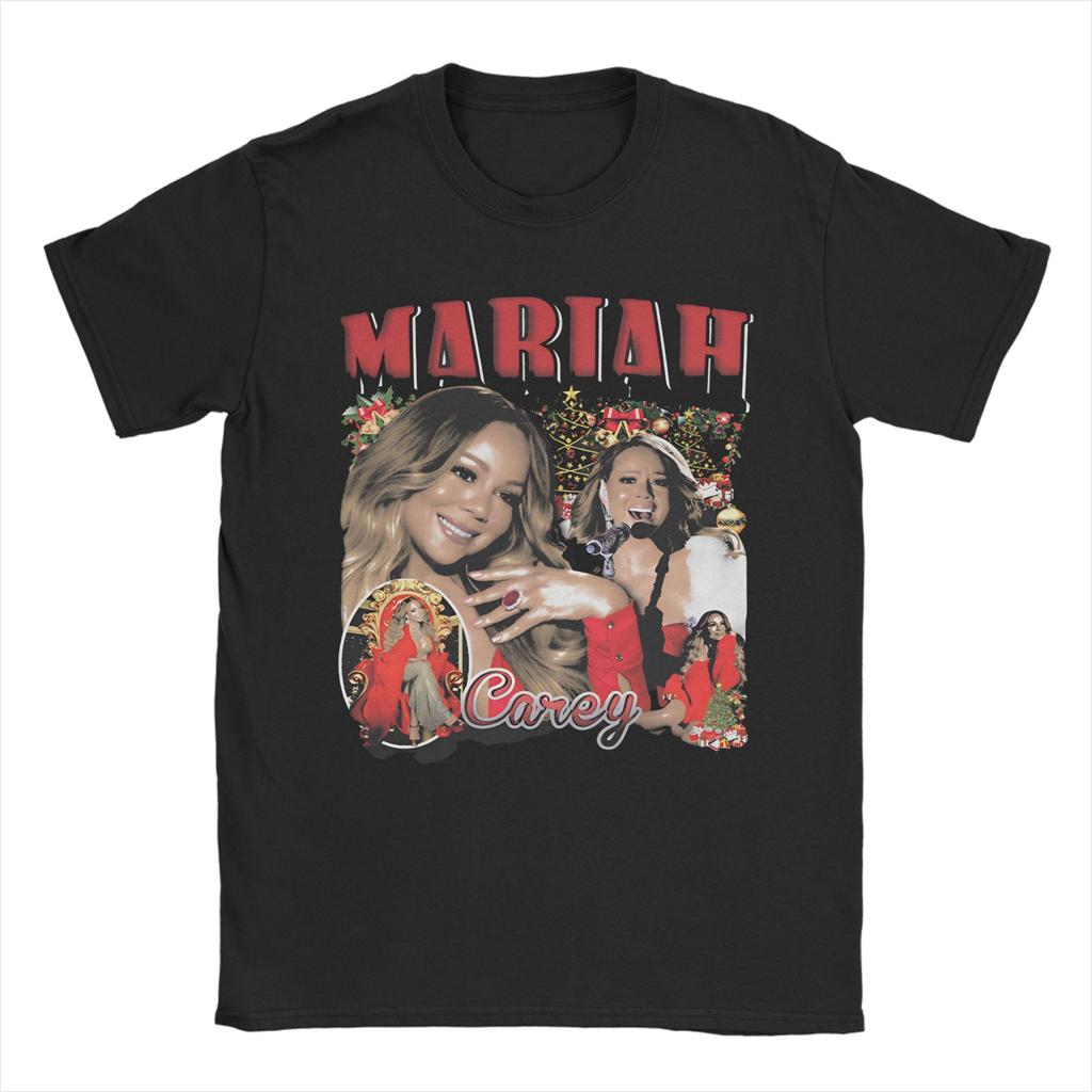 New Arrival Mariahed Careys Merry Christmas  T Shirt for Men Women  Cotton Tee Shirt Short Sleeve Clothing