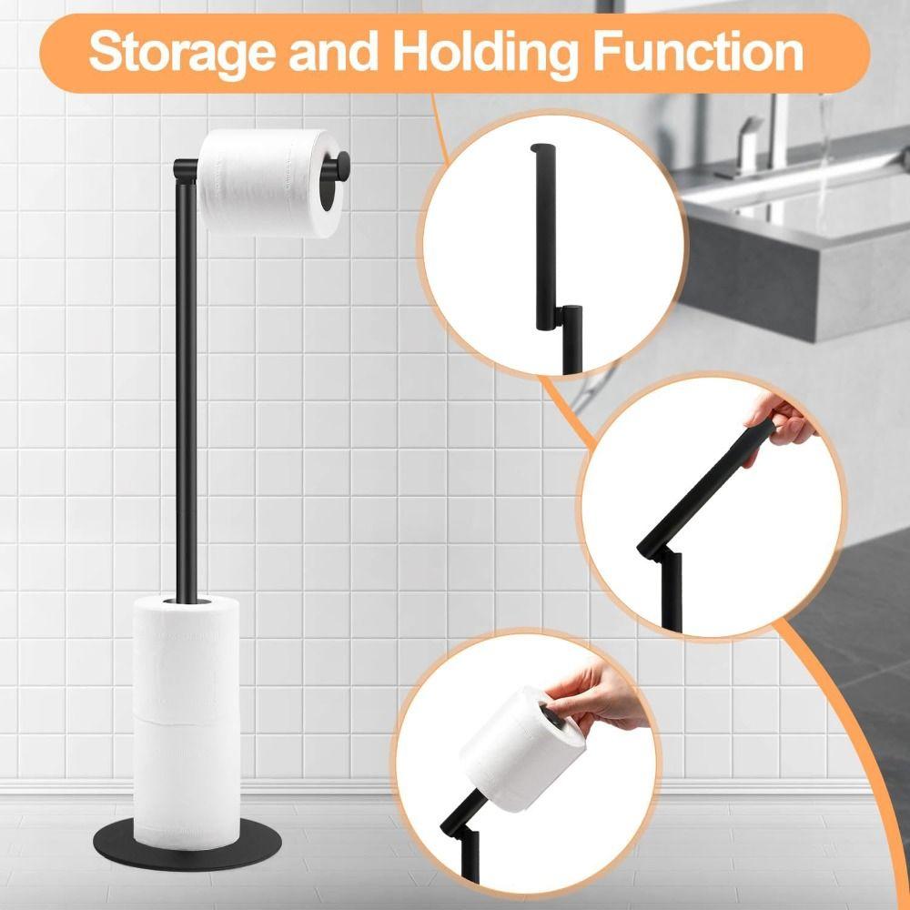 Stainless Steel Toilet Paper Stand Rustproof Tissue Rack Roll Paper Storage Rack Bathroom