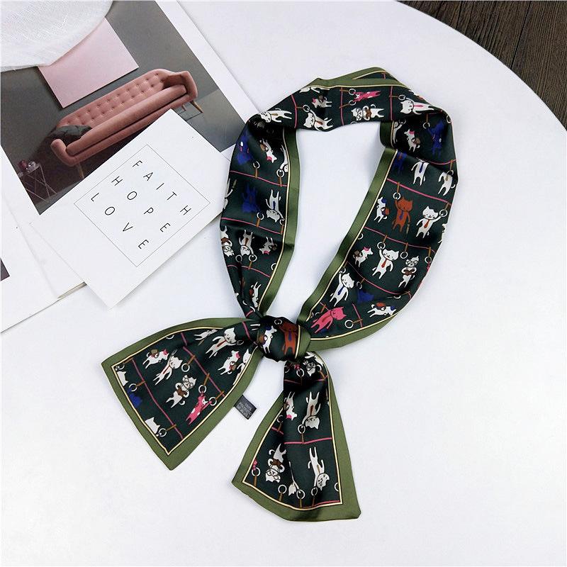 Pingjiao новый стиль весна и осень профессиональное украшение универсальный маленький шелковый шарф женский шарф узкий длинный ремень для волос галстук сумка пояс