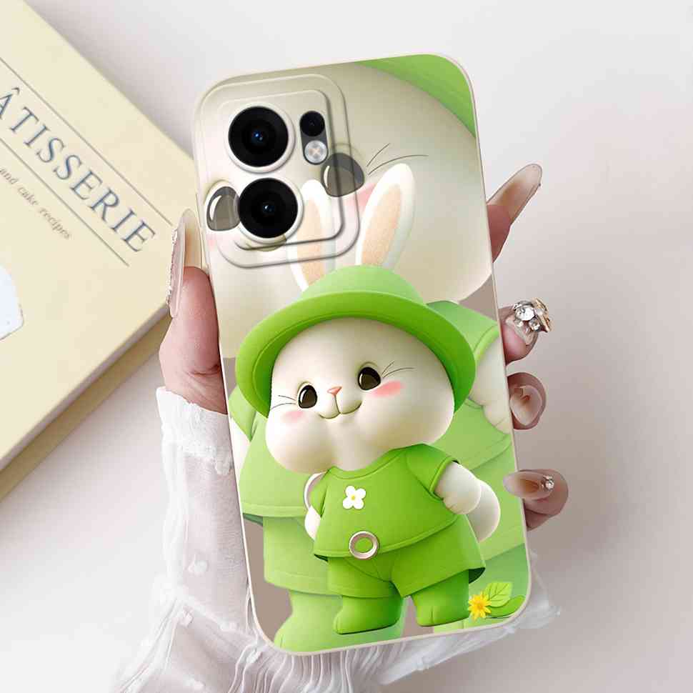 Чехол Цветочный Кролик для OPPO Reno 13F 4G 5G Силиконовый Мягкий Чехол для OPPO Reno13 F Reno13F 5G CPH2699 2025 Fundas Capas