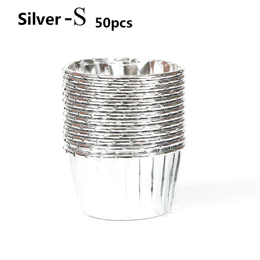 Золотые Серебряные Бумажные Формочки для Кексов, Покрытые Металлизированной Бумагой, Бумажные Стаканчики для Кексов, Обертки для Капкейков, Форма для Выпечки, Гофрированные Формочки для Маффинов