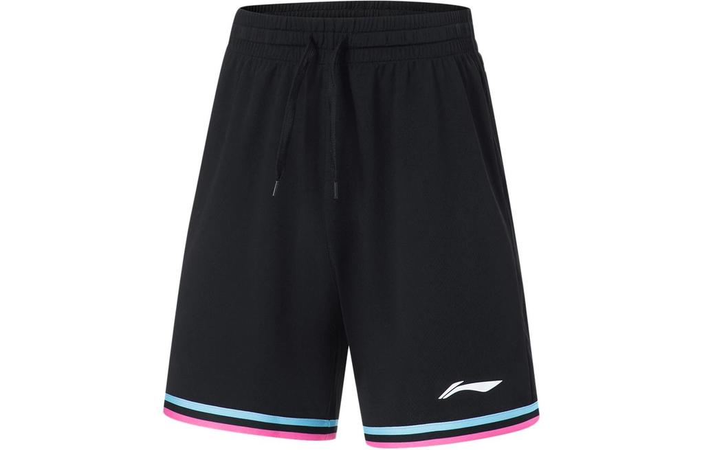 Men's Li-Ning Li Ning Professional Basketball Collection Basketball Suit Men's Black Pink Blue Webbing