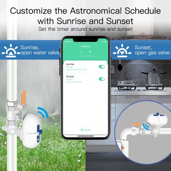 Gas Valve Controller Voice Command Control-Valve Long Lasting Wireless Smart Wi-Fi Gas Valve Controller Set for Home