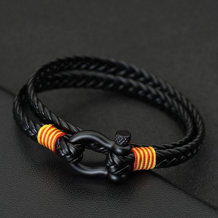 Noter Stylish Men Leather Bracelet Selected High Quality Skin Friendly Materials No Allergies Deformities 7 Colors Available