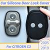 Для CITROEN C3 2005- Силиконовая Защитная Крышка Защелки Замка Двери Автомобиля Эластичная Противоударная Подушка-Амортизатор