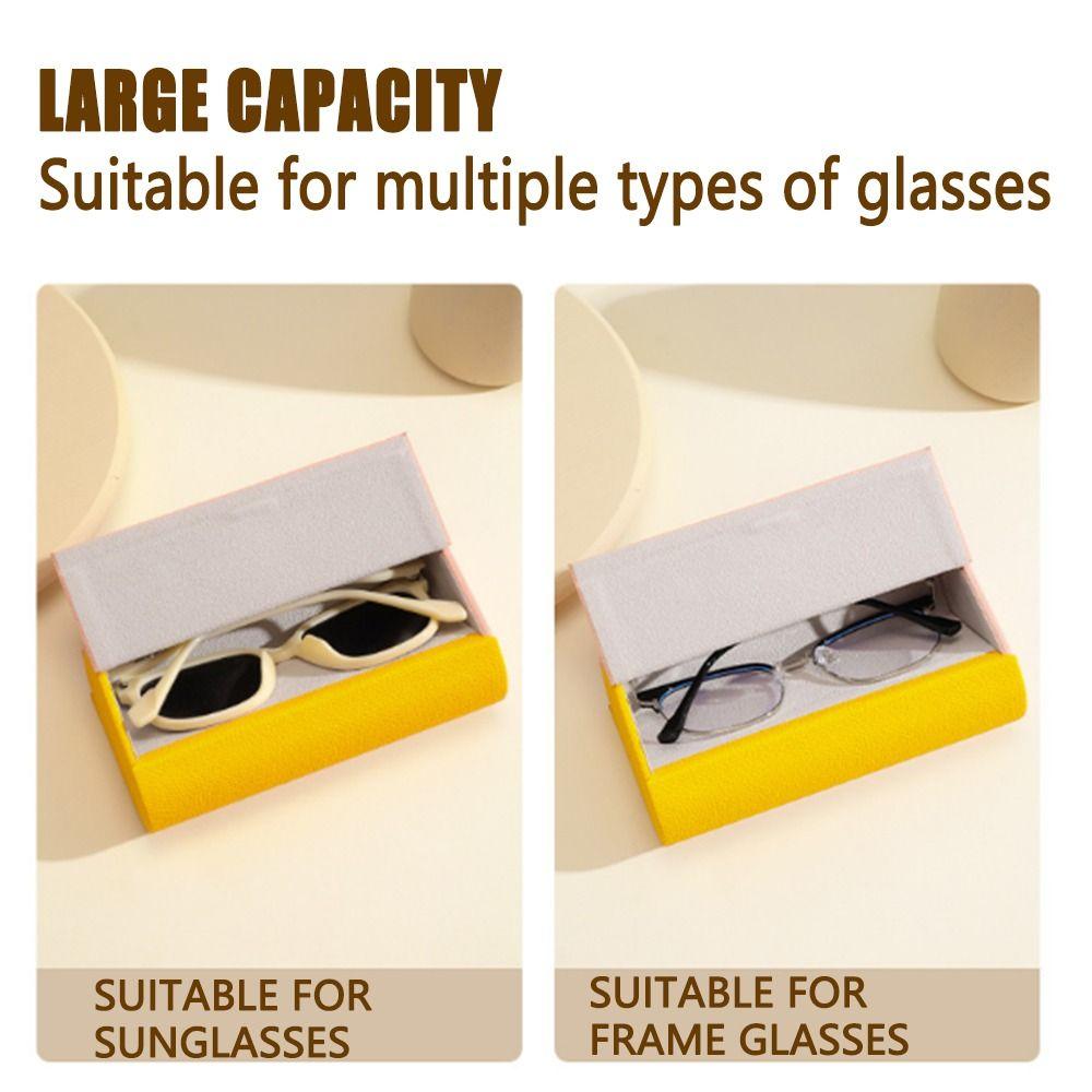 Magnetic Buckle Eyeglasses Protective Case Sunglasses Storage Box Glasses Accessories