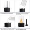 Compact Indoor/Outdoor Alcohol Fireplace Lamp - Tabletop Real Fire Pit for Home Heating