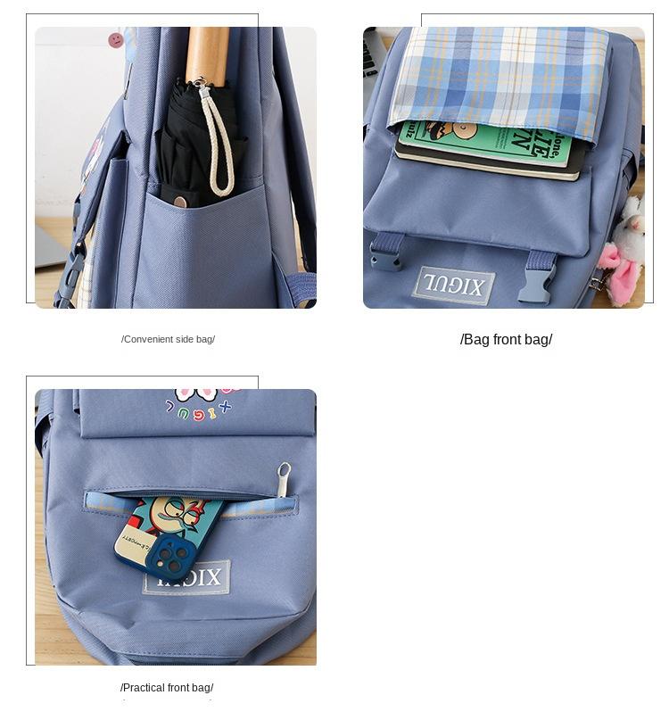 Студенческий школьный женский рюкзак большой емкости, многосекционный повседневный рюкзак