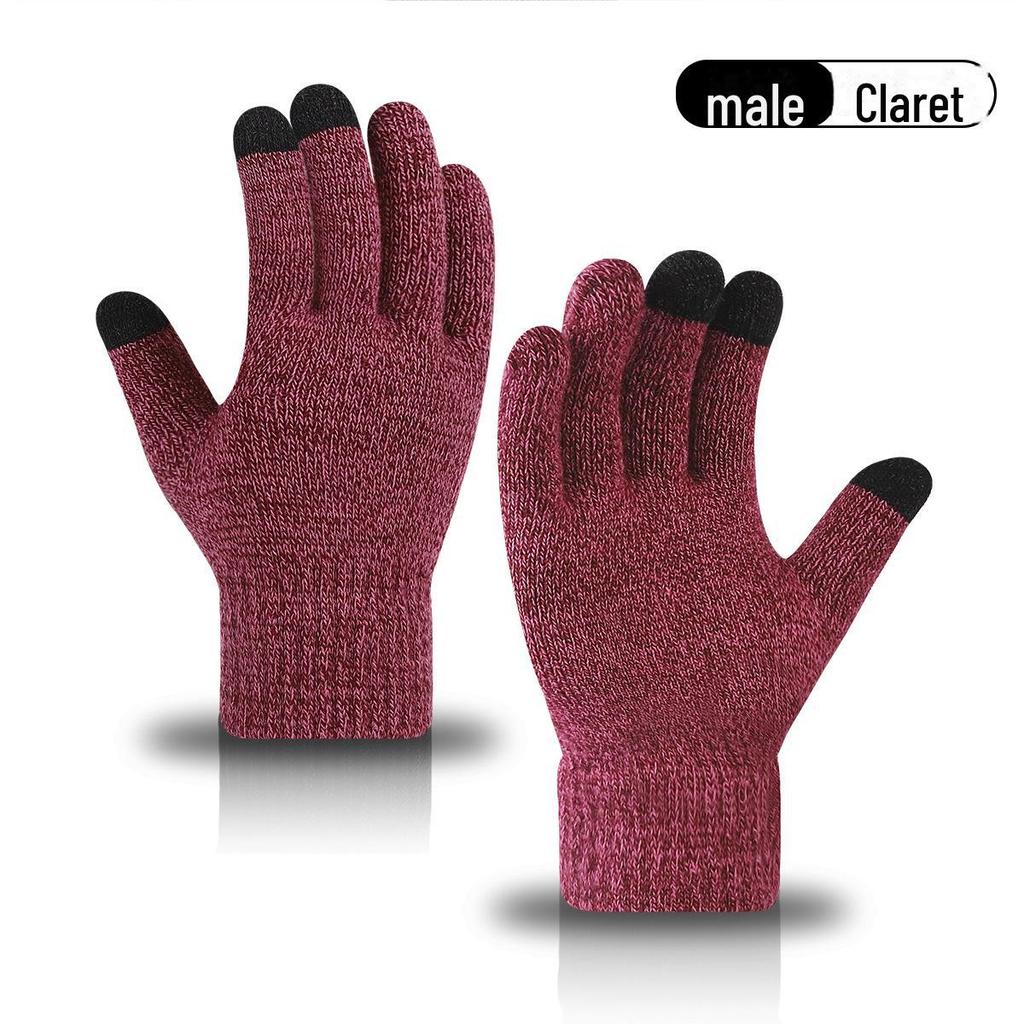 Cozy Knitted Split-Finger Wool Gloves for Autumn & Winter – Thick, Warm, Touchscreen-Friendly