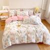 Luxury 100% Cotton Floral Duvet Cover Set 3-Piece (1 Duvet Cover + 2 Pillowcases) - Wrinkle-Free, Hotel Quality Bedding Set