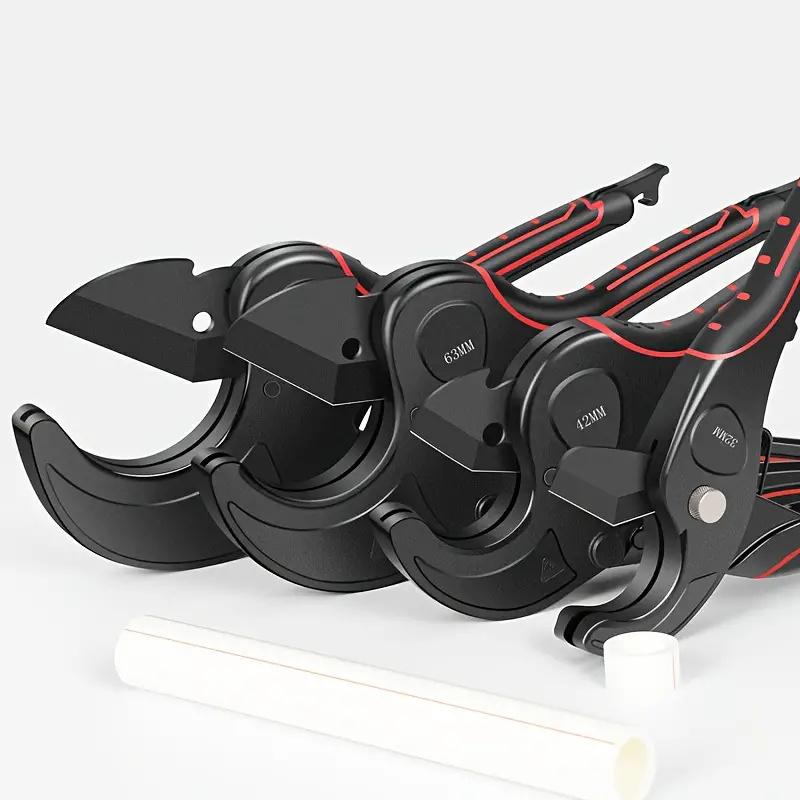 1pc Water Pipe Scissors Professional Hot Melt Pipe Scissors Pvc Pipe Cutter Pipe Self-locking Ratchet Pipe Knife Hand Tools